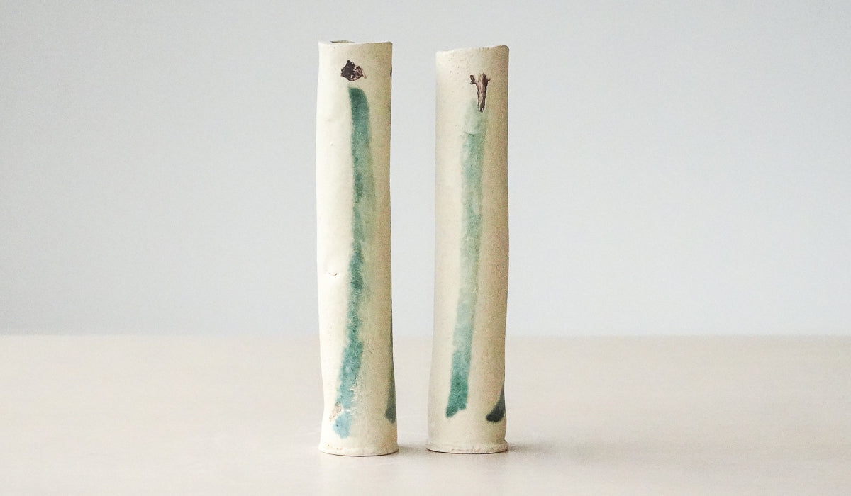 Jordan McDonald Pair of Cylinder Stem Vases - Spartan Shop