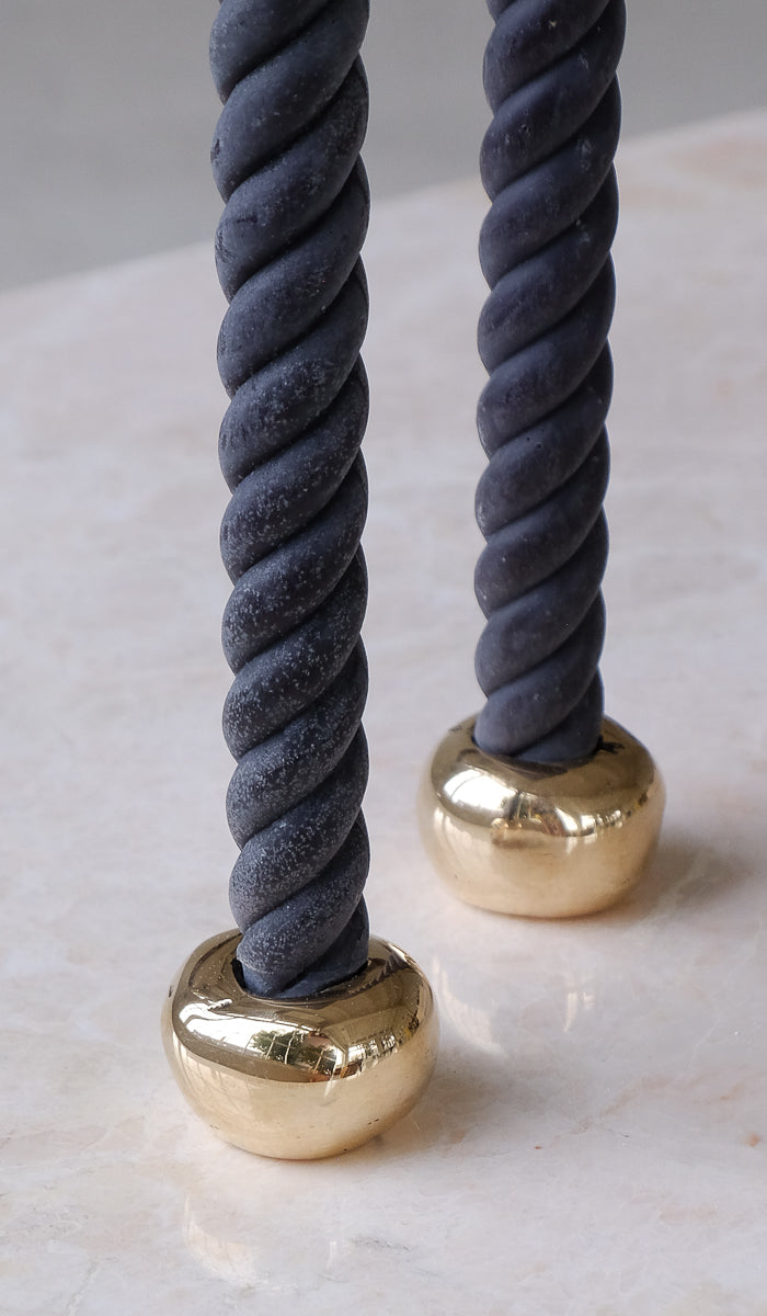 Nancy Pearce Set of 2 Round Cast Bronze Candle Holders - Spartan Shop