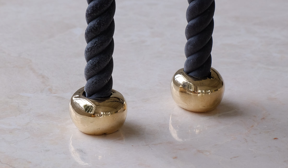 Nancy Pearce Set of 2 Round Cast Bronze Candle Holders - Spartan Shop