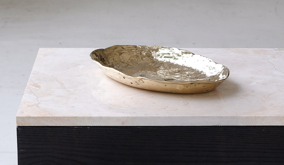 Nancy Pearce Extra Large Oval Furrowed Cast Bronze Bowl - Spartan Shop