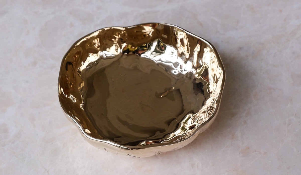 Nancy Pearce Small Furrowed Cast Bronze Bowl - Spartan Shop