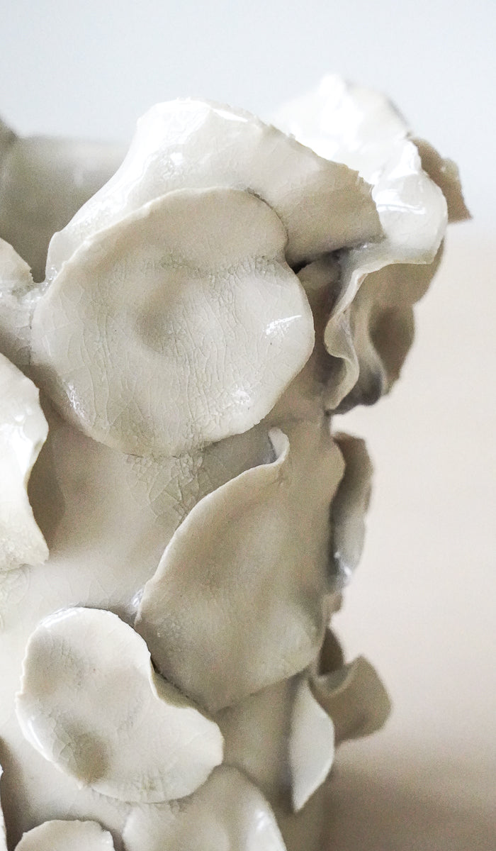 Nathalee Paolinelli White Petal Vase No. 13