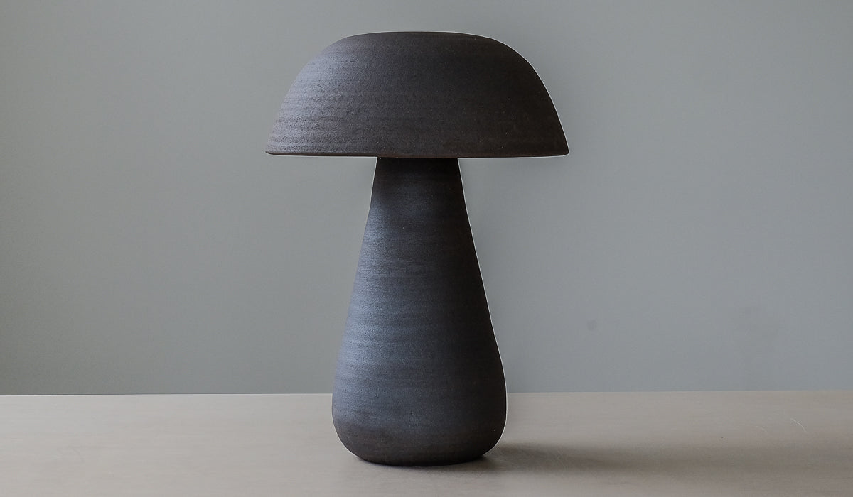 Nicholas Bijan Pourfard Dark Brown Mushroom Table Lamp