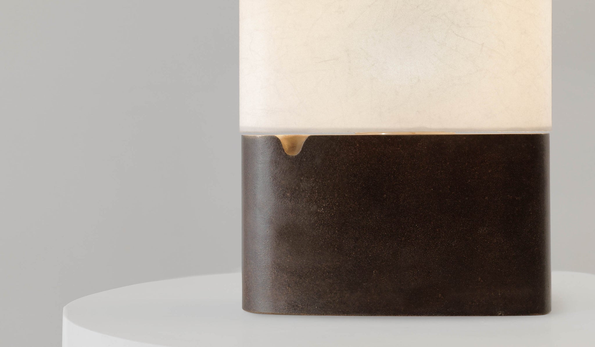 Resident Blackened Cast Bronze Fulcrum Table Lamp