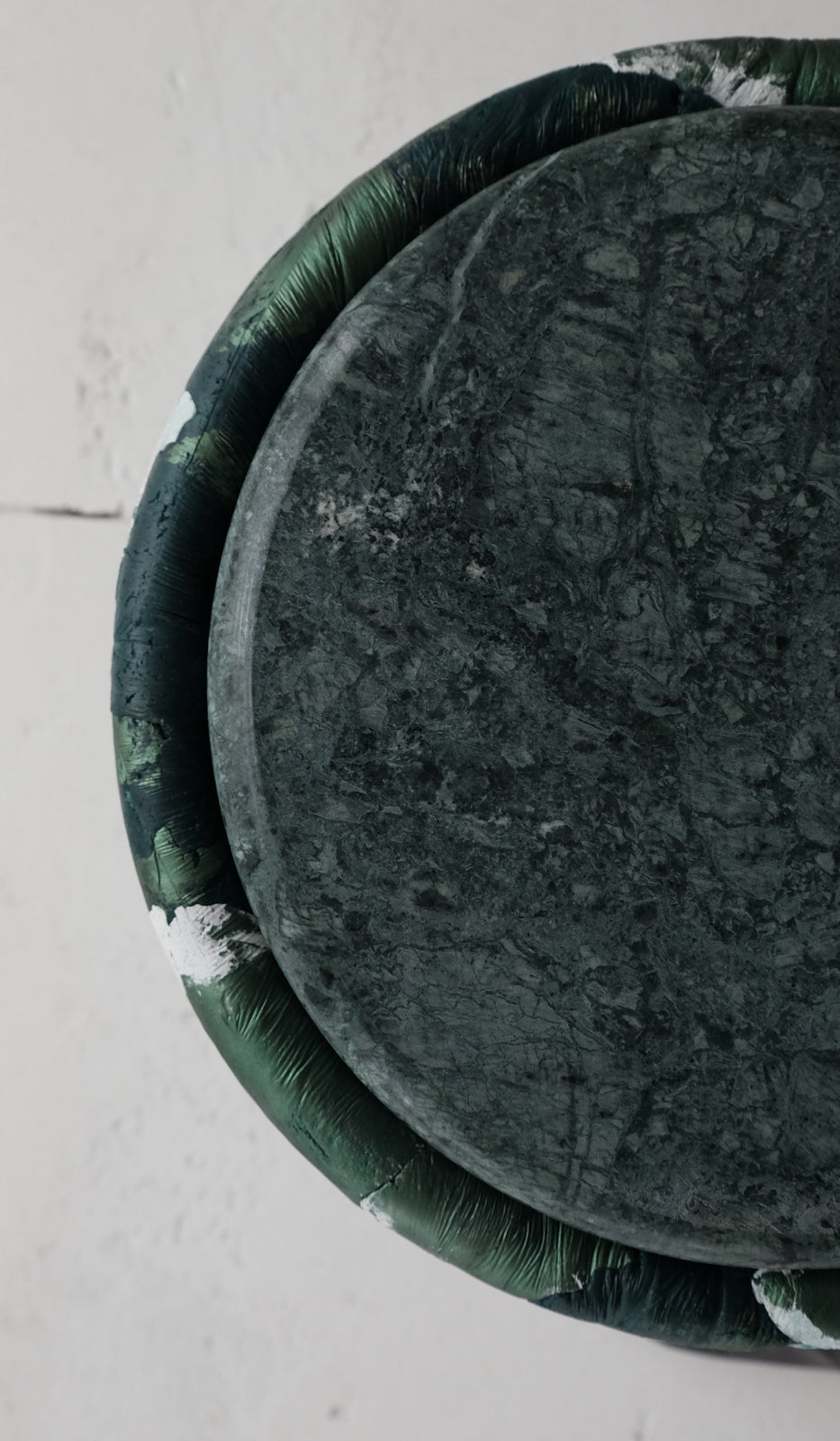 Ross Hansen Green Barrel Table