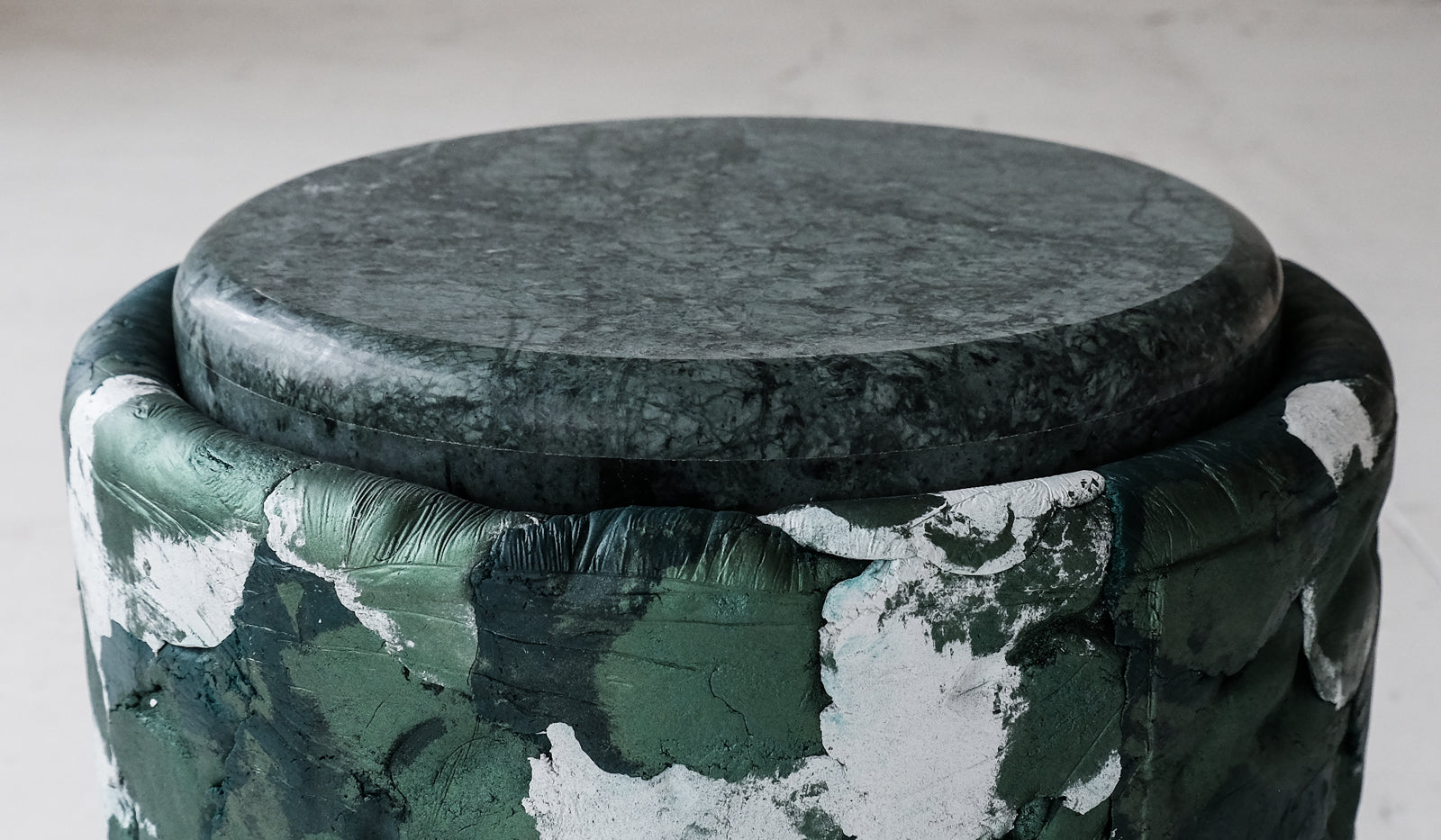 Ross Hansen Green Barrel Table