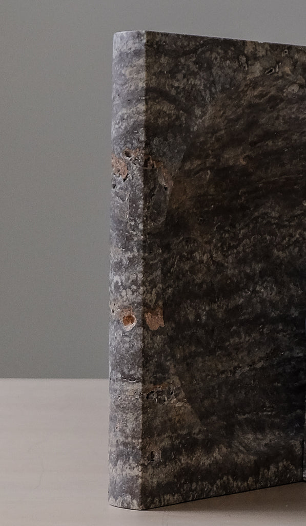 Studio Henry Wilson Black Travertine Block Sconce Table Lamp - Spartan Shop