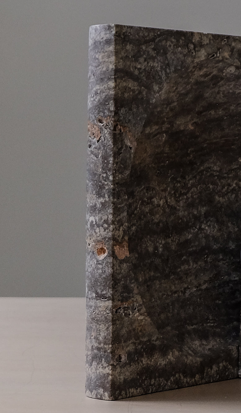 Studio Henry Wilson Black Travertine Block Sconce Table Lamp - Spartan Shop