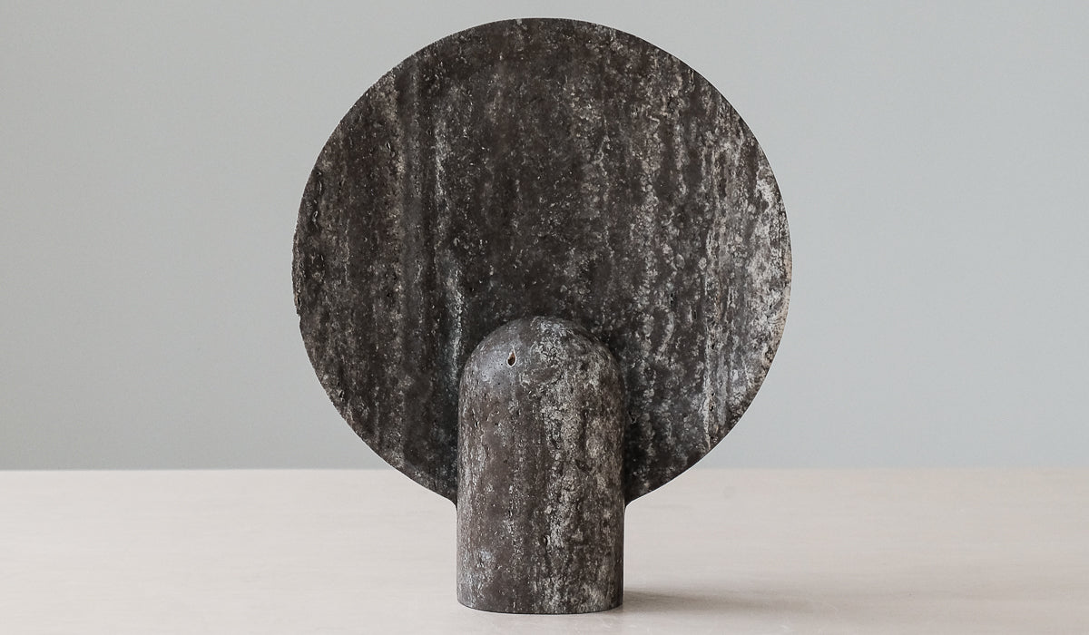 Studio Henry Wilson Black Travertine Surface Sconce Table Lamp - Spartan Shop