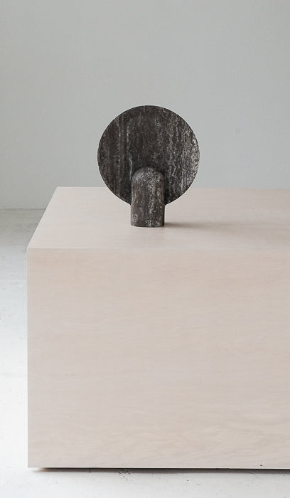 Studio Henry Wilson Black Travertine Surface Sconce Table Lamp - Spartan Shop