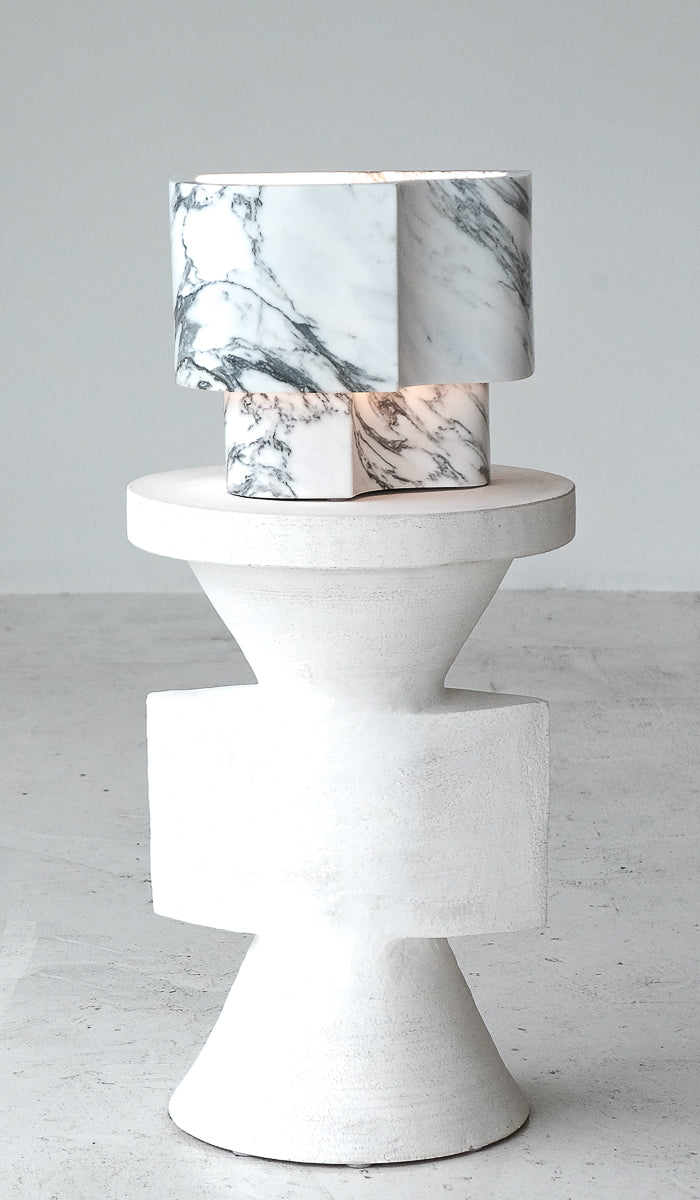 IN STOCK Studio Henry Wilson Arabescato Offset Table Lamp