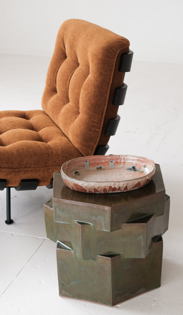 B Zippy Triple Tier Hex Side Table