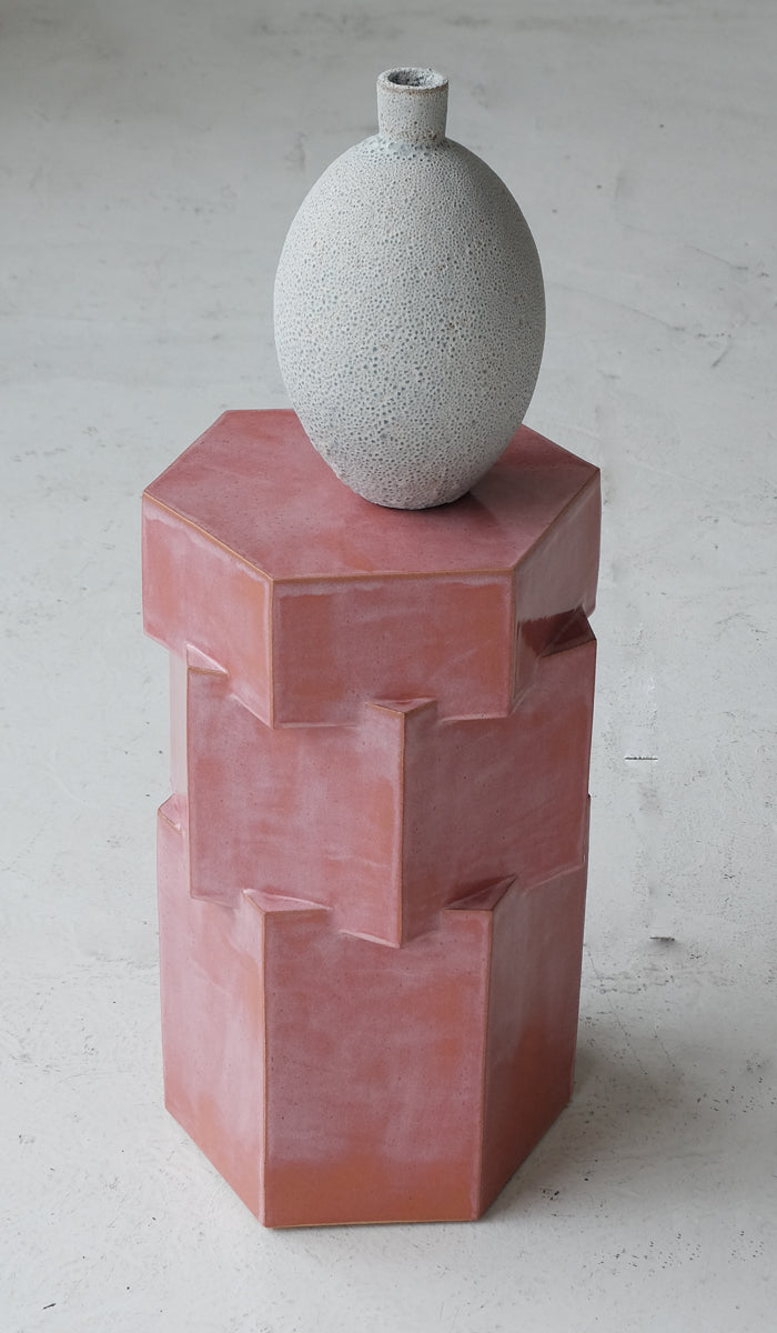 B Zippy Sunset Pink Tall Triple Tier Hex Side Table - Spartan Shop