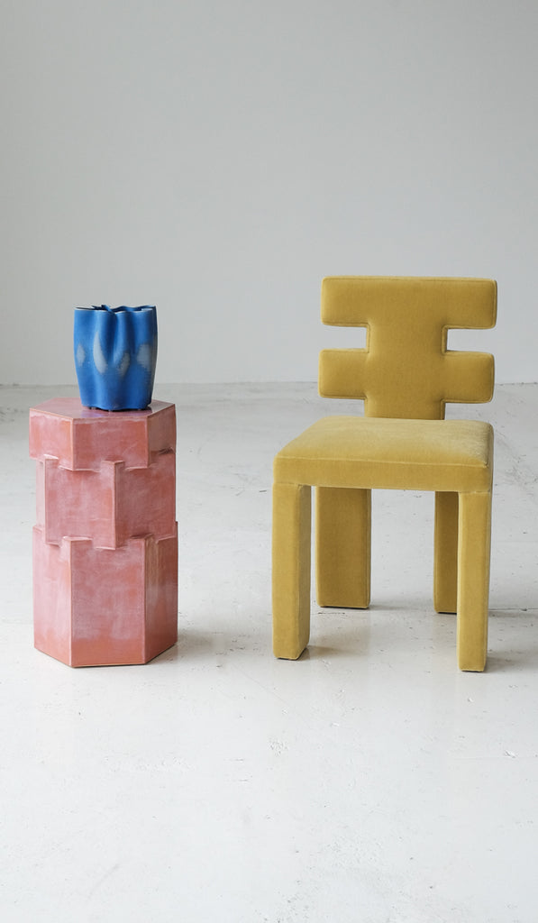 B Zippy Sunset Pink Tall Triple Tier Hex Side Table - Spartan Shop