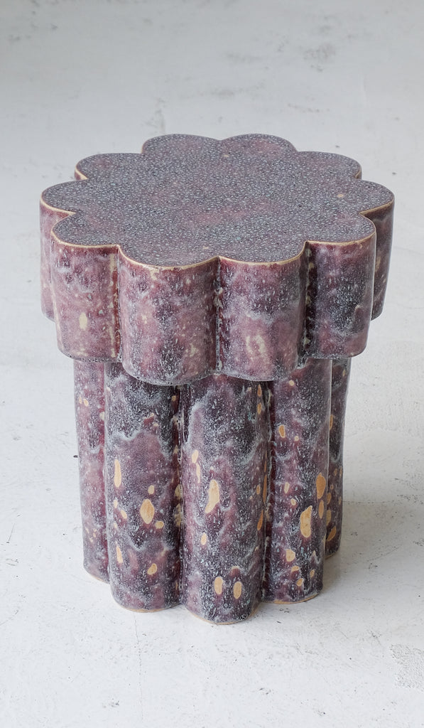 B Zippy Snowy Plum Double Tier Cloud Side Table - Spartan Shop