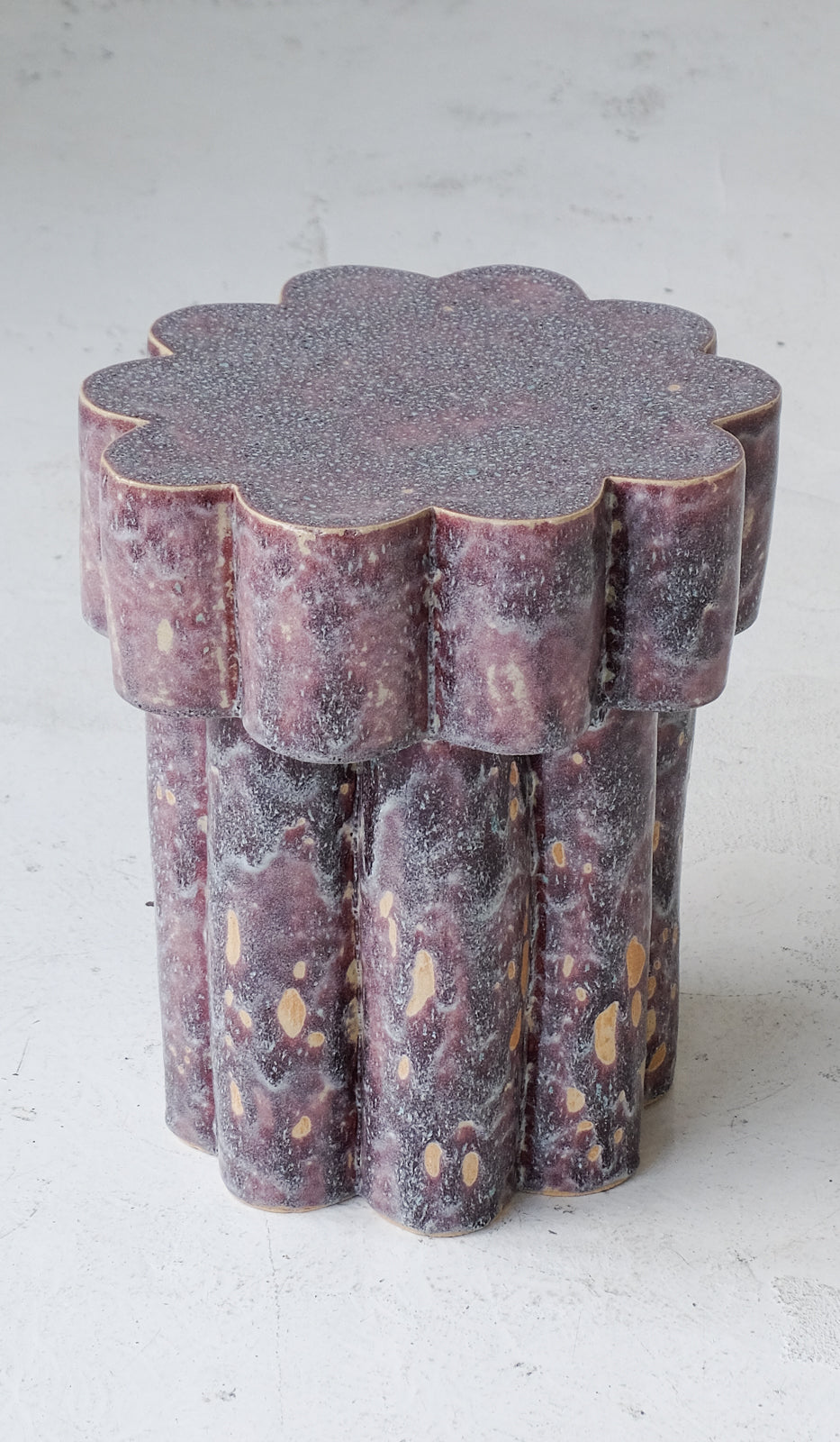 B Zippy Snowy Plum Double Tier Cloud Side Table - Spartan Shop