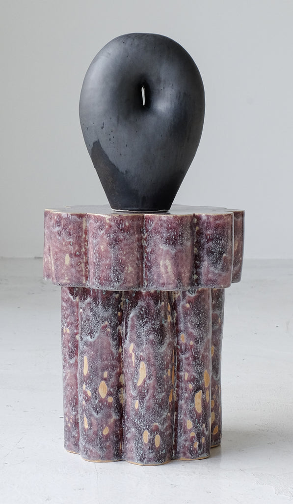 B Zippy Snowy Plum Double Tier Cloud Side Table - Spartan Shop