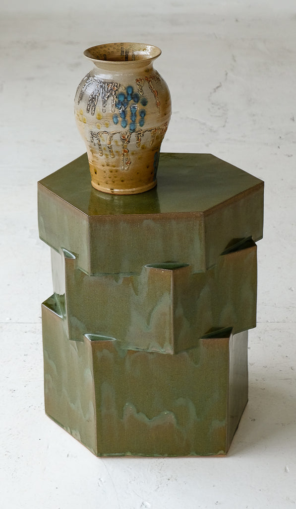 B Zippy Aniline Green XL Tall Triple Tier Hex Side Table - Spartan Shop