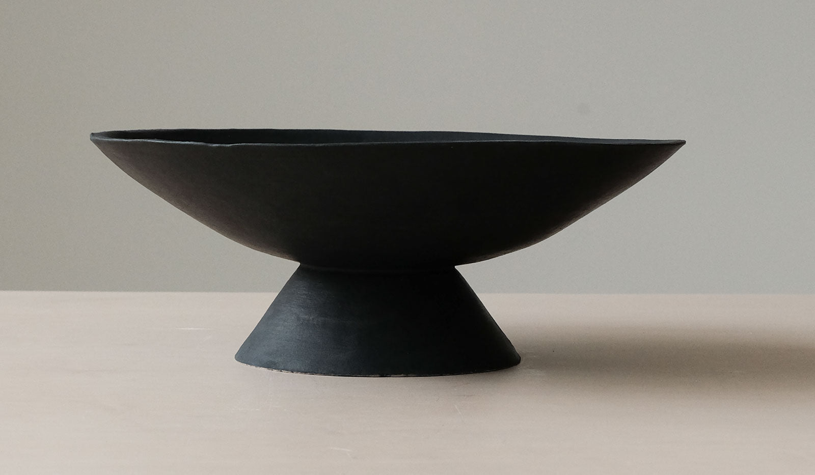 Danny Kaplan Anthracite Black Low Footed Bowl - Spartan Shop