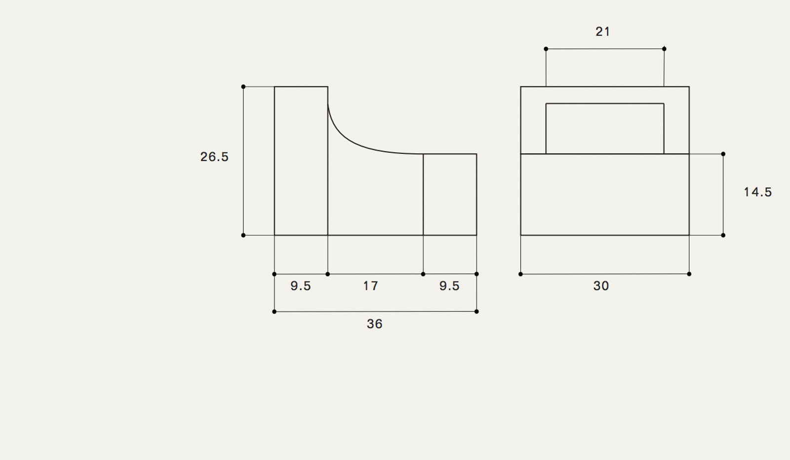 Estudio Persona Block Chair - Spartan Shop