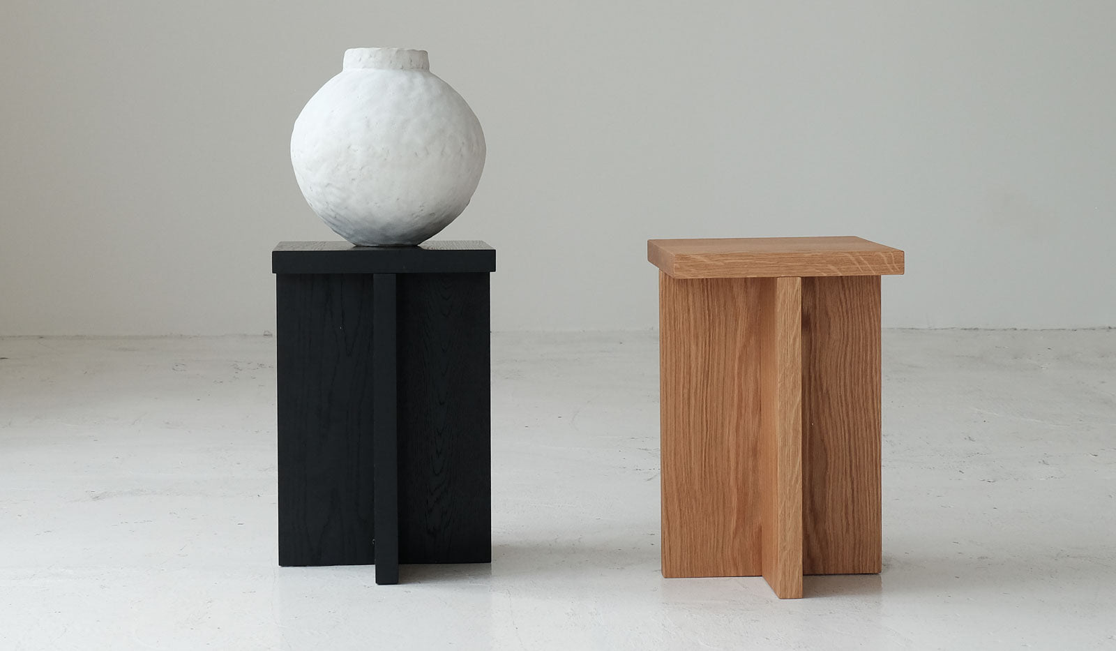 Material Square Foundation Stool / Side Table - Spartan Shop