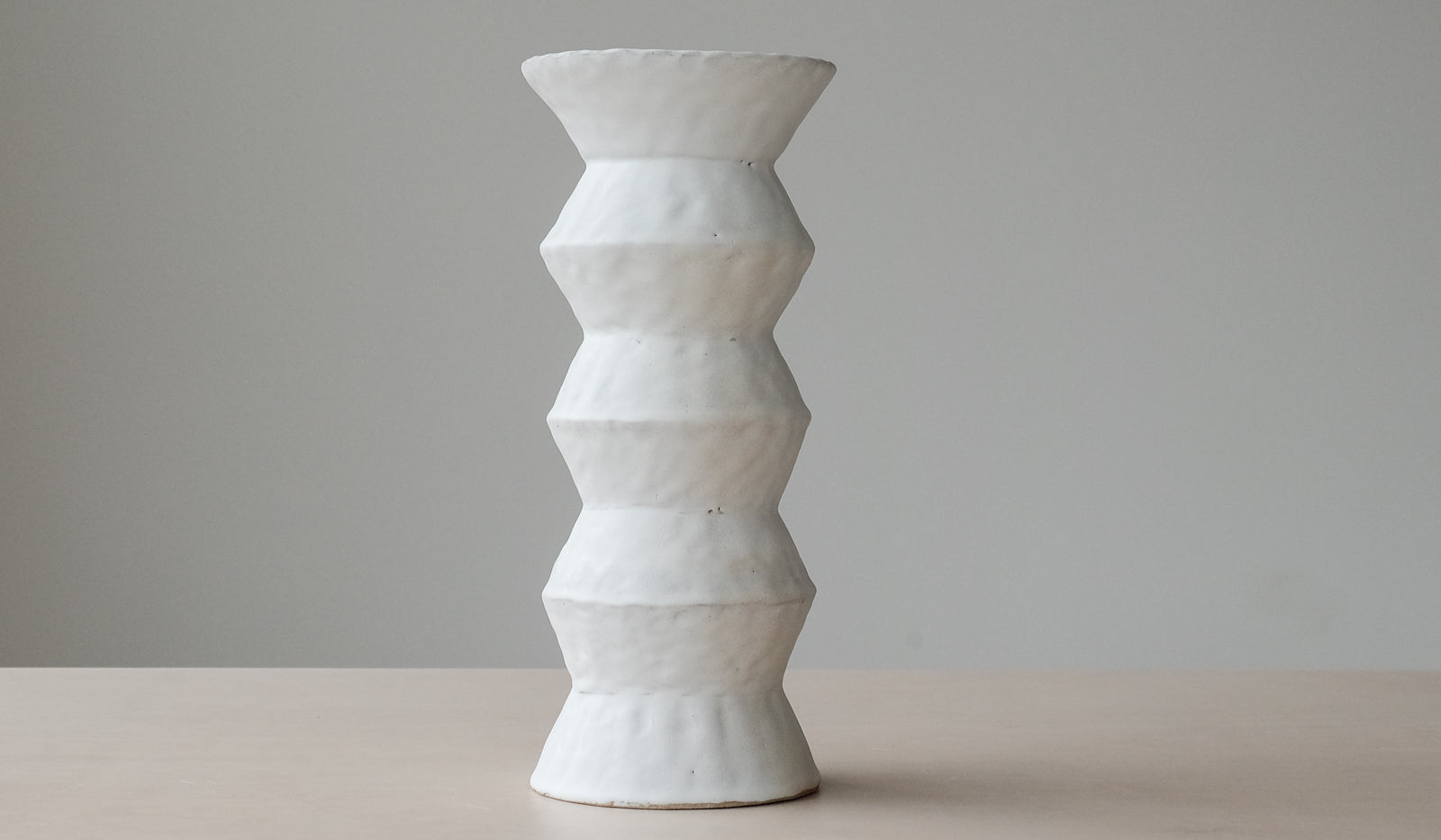 Giselle Hicks White Zig Zag Vessel No. 2