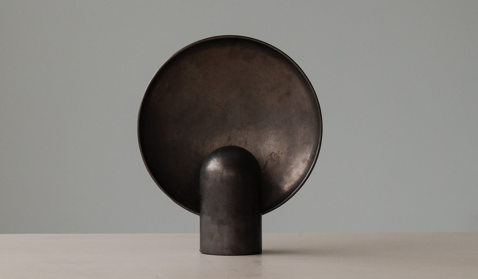 Studio Henry Wilson Blackened Cast Bronze Surface Sconce Table Lamp - Spartan Shop