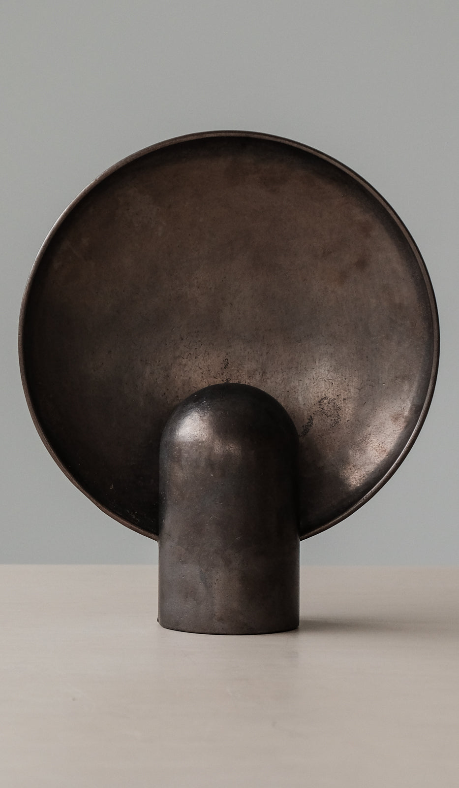 Studio Henry Wilson Blackened Cast Bronze Surface Sconce Table Lamp - Spartan Shop