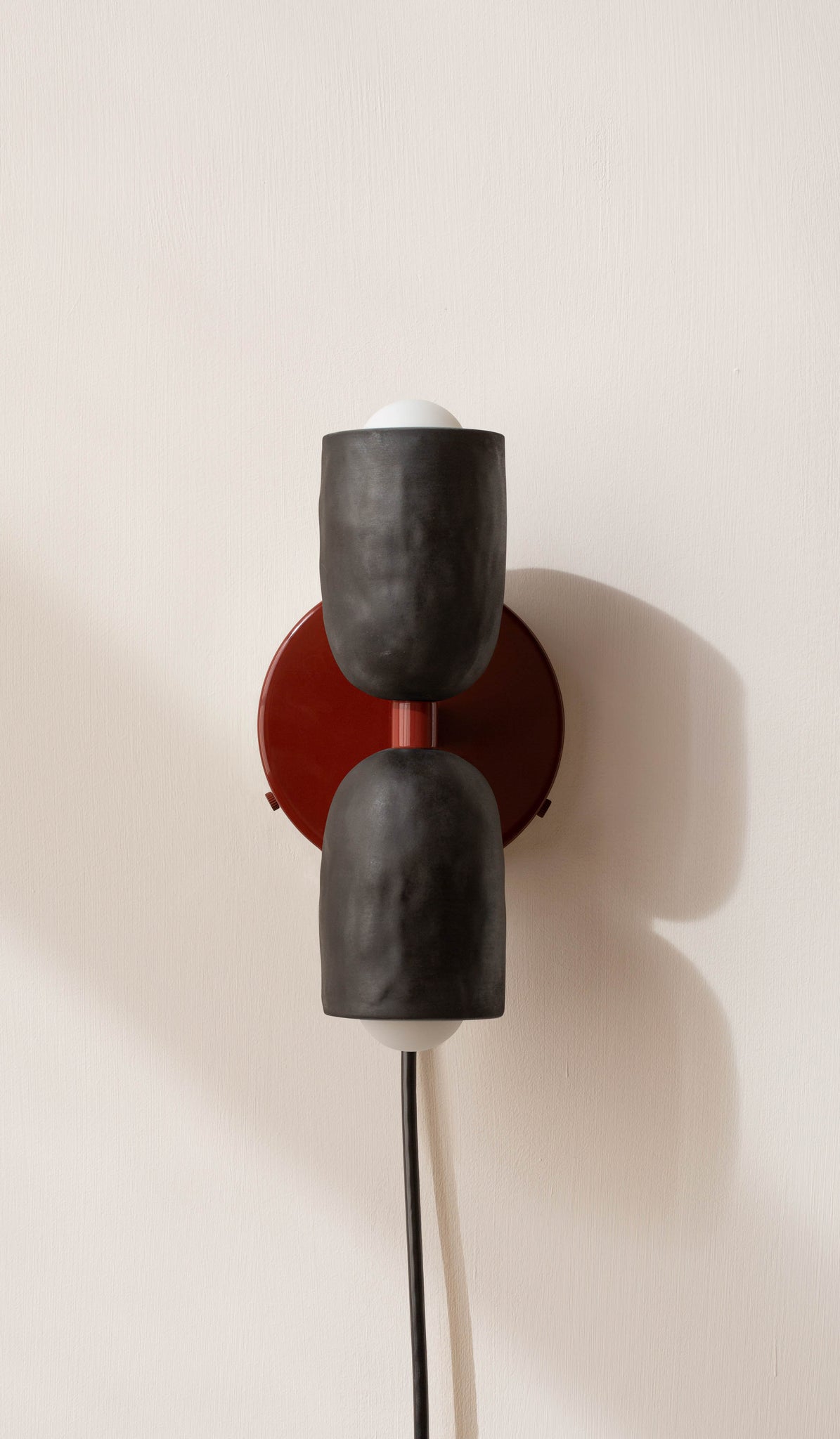 In Common With Ceramic Up Down Sconce - Tonal Hardware - Plug In