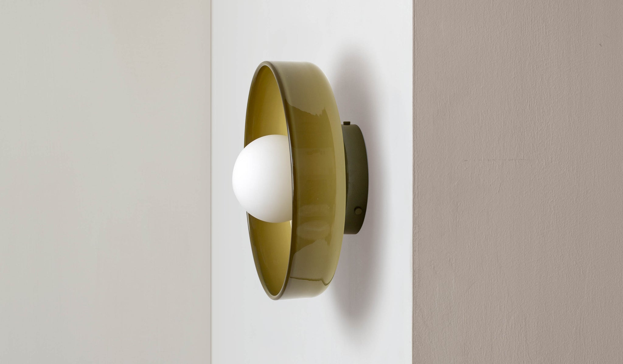 In Common With Pistachio Glass Disc Surface Mount