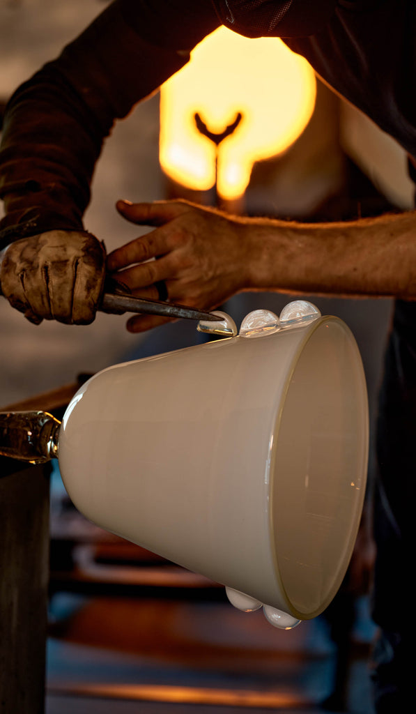 In Common With Large Blown Glass Calla Table Lamp