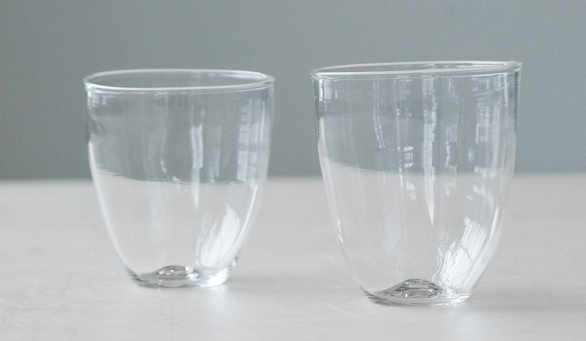 Set of 2 Organic Shaped Cocktail Glasses