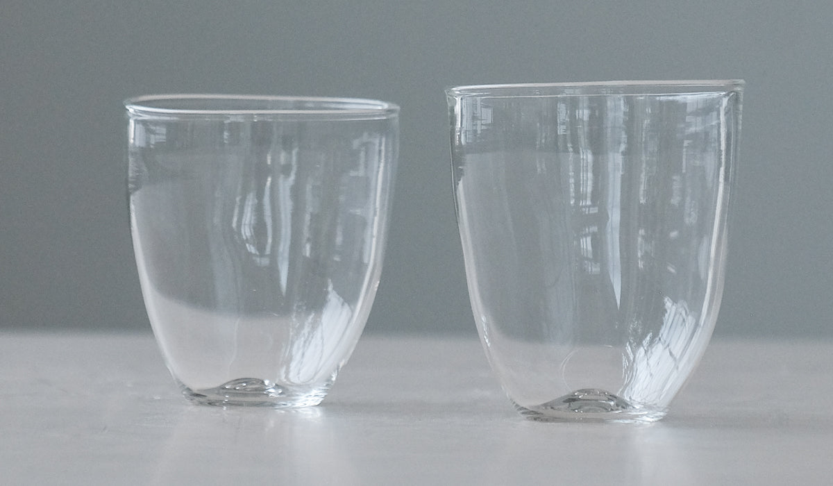 Set of 2 Organic Shaped Cocktail Glasses