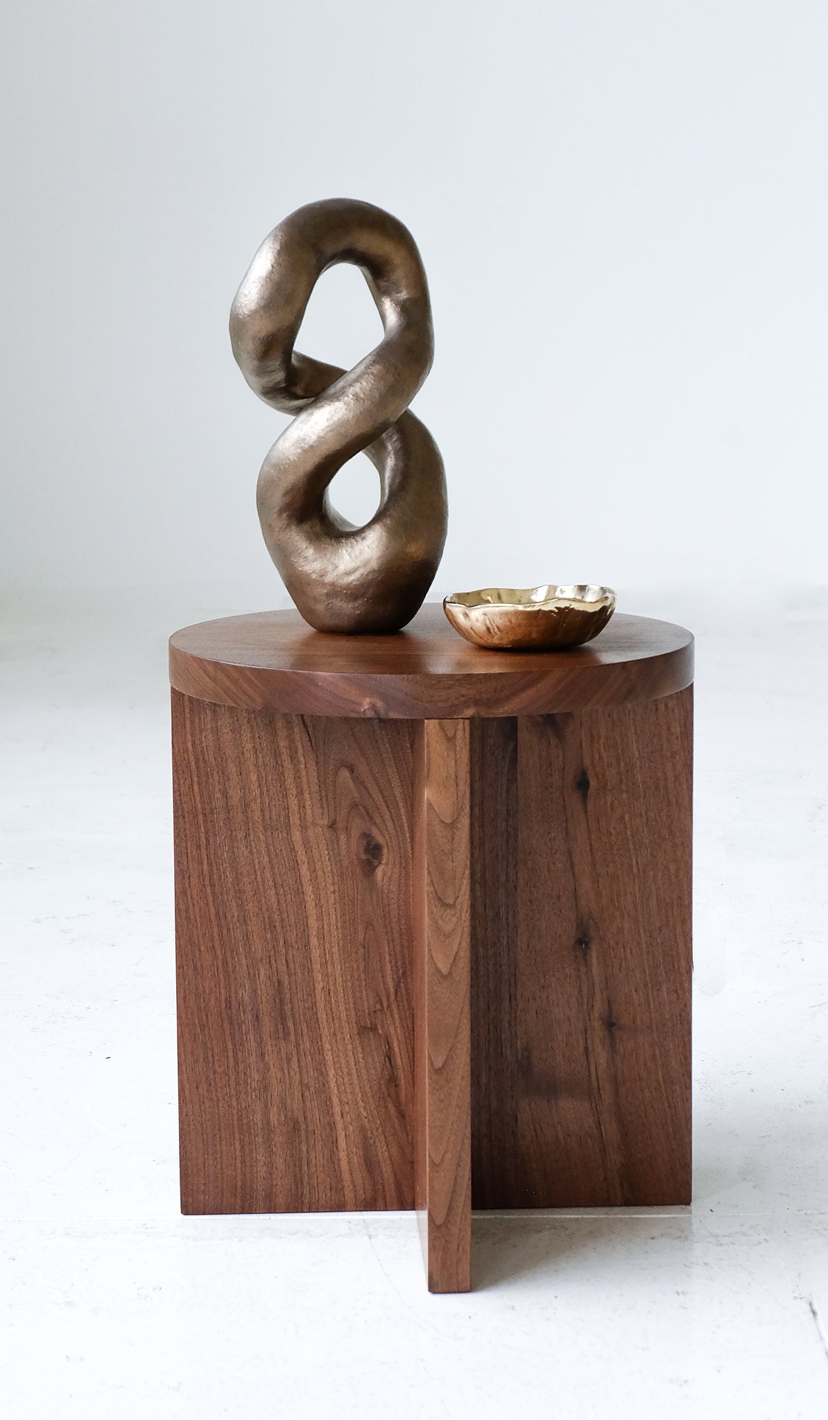 Material Round Wide Foundation Stool / Side Table