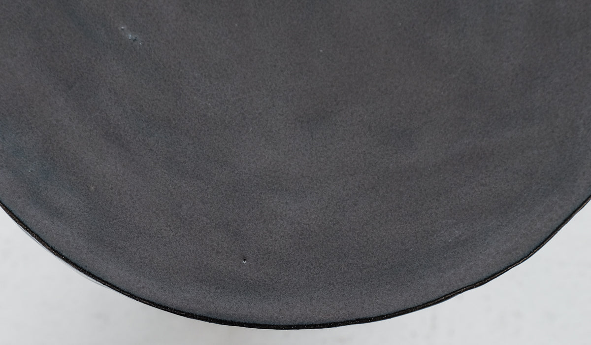 Mother of God Midnight Grey Pedestal Side Table No. 3