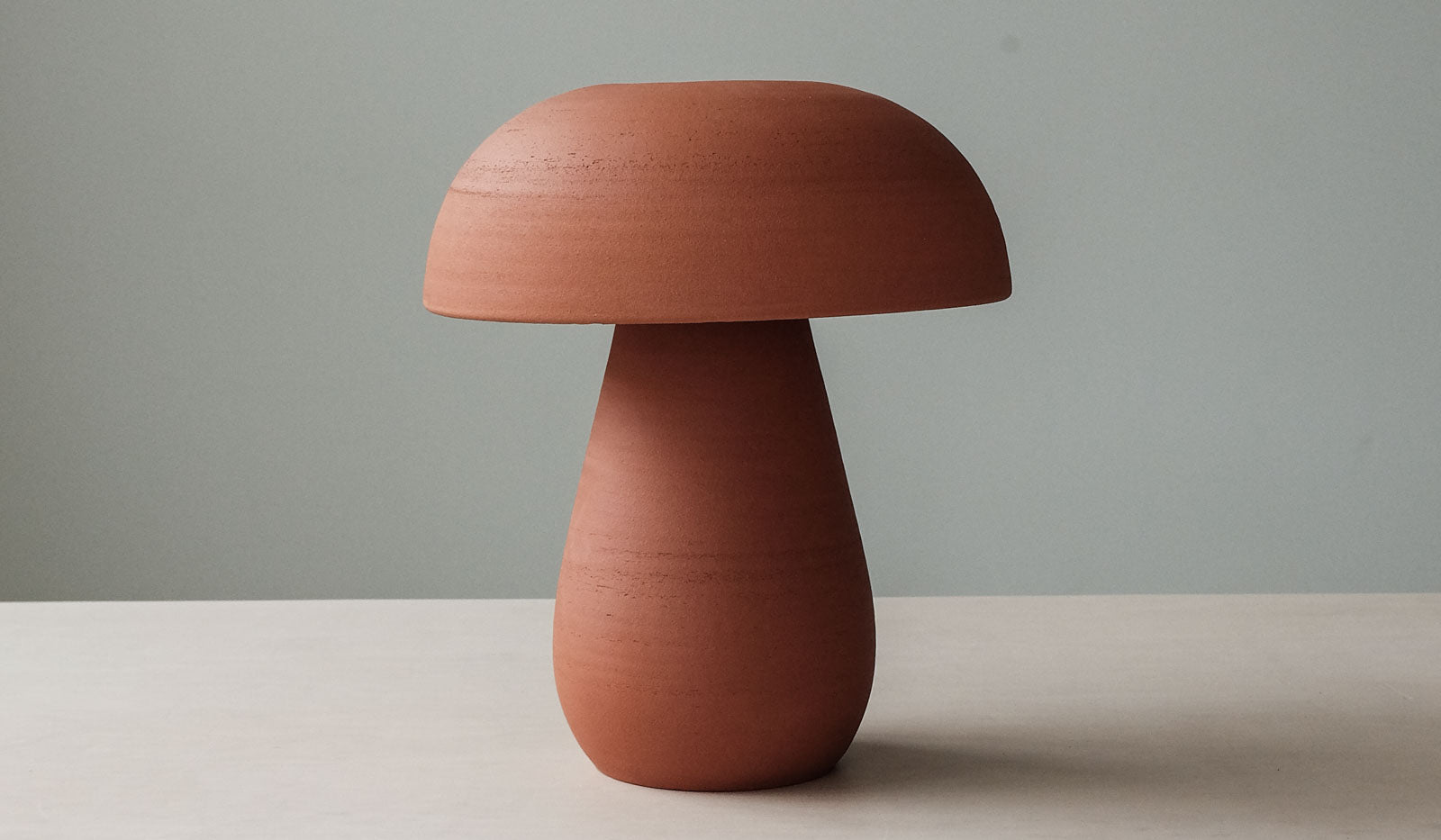 Nicholas Bijan Pourfard Terracotta Mushroom Table Lamp