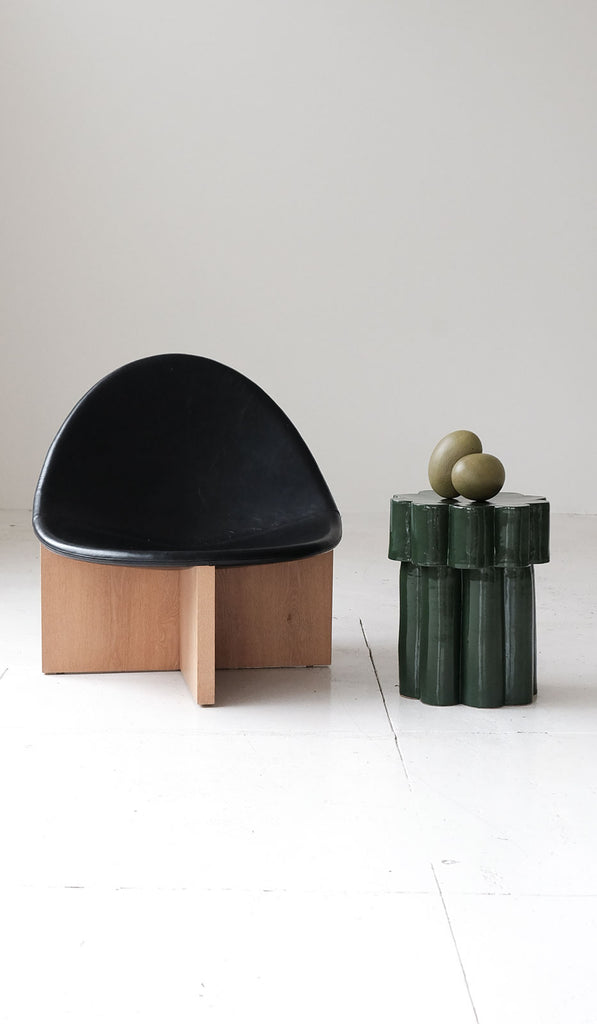 B Zippy Chrome Green Double Tier Cloud Side Table - Spartan Shop